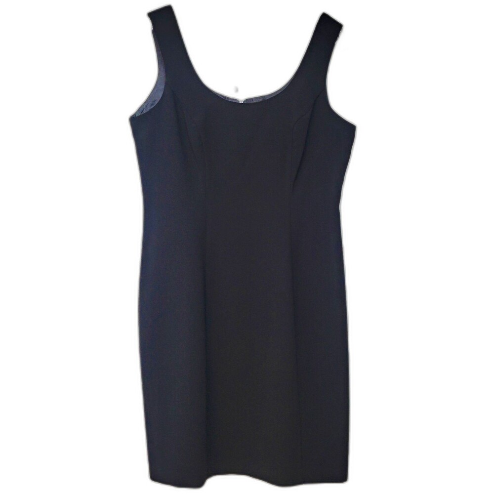 CDC Caren Desiree Black Sheath Dress Size 8 Sleeveless Lined Classic Career